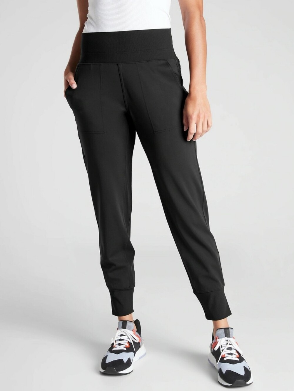 Athleta | Black High Rise Venice Jogger Pants Athleisure Gorpcore Travel Sport S